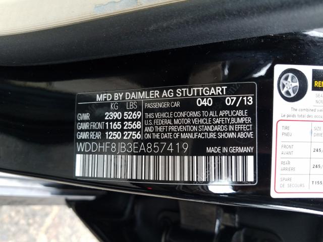 Photo 9 VIN: WDDHF8JB3EA857419 - MERCEDES-BENZ E 350 4MAT 