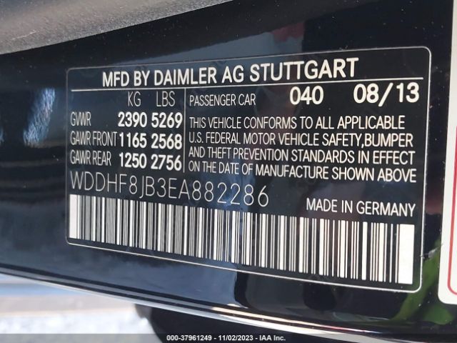 Photo 8 VIN: WDDHF8JB3EA882286 - MERCEDES-BENZ E 350 