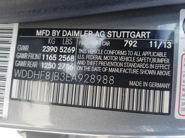 Photo 9 VIN: WDDHF8JB3EA928988 - MERCEDES-BENZ E 350 4MAT 