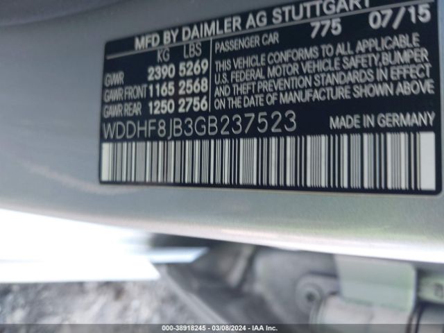 Photo 8 VIN: WDDHF8JB3GB237523 - MERCEDES-BENZ E 350 