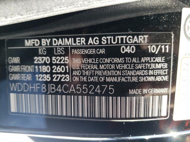 Photo 9 VIN: WDDHF8JB4CA552475 - MERCEDES-BENZ E 350 4MAT 