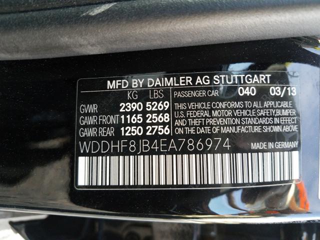 Photo 9 VIN: WDDHF8JB4EA786974 - MERCEDES-BENZ E 350 4MAT 