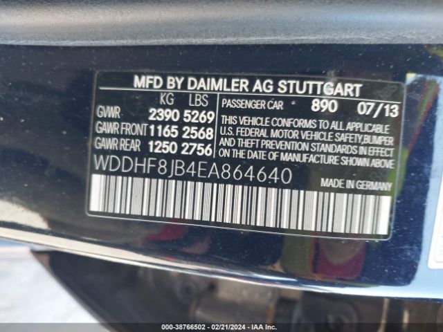 Photo 8 VIN: WDDHF8JB4EA864640 - MERCEDES-BENZ E 350 