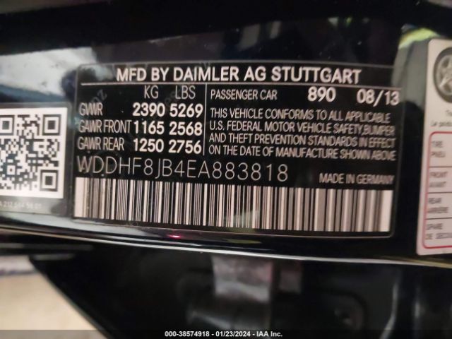 Photo 8 VIN: WDDHF8JB4EA883818 - MERCEDES-BENZ E 350 