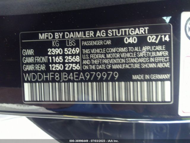 Photo 8 VIN: WDDHF8JB4EA979979 - MERCEDES-BENZ E 350 