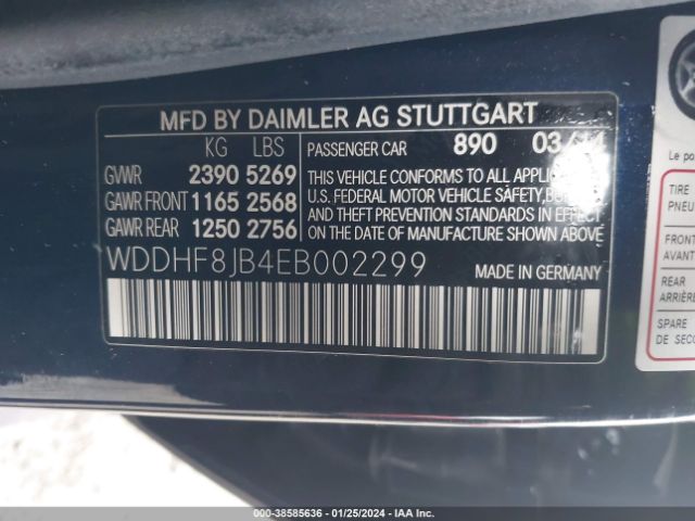 Photo 8 VIN: WDDHF8JB4EB002299 - MERCEDES-BENZ E 350 