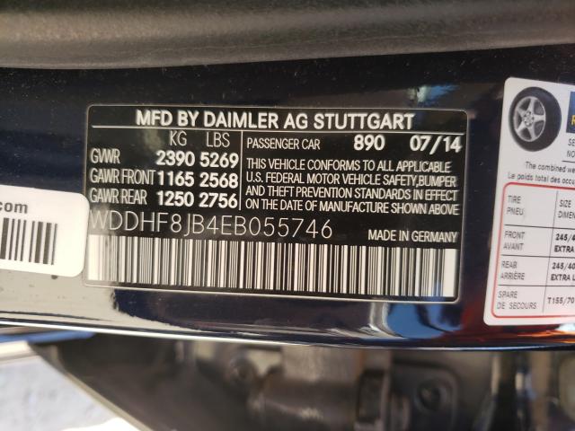 Photo 9 VIN: WDDHF8JB4EB055746 - MERCEDES-BENZ E 350 4MAT 