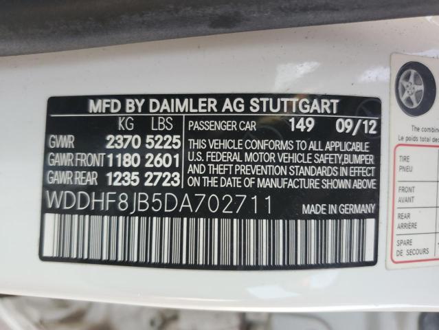 Photo 11 VIN: WDDHF8JB5DA702711 - MERCEDES-BENZ E 350 4MAT 