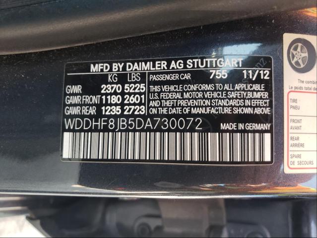 Photo 9 VIN: WDDHF8JB5DA730072 - MERCEDES-BENZ E 350 4MAT 