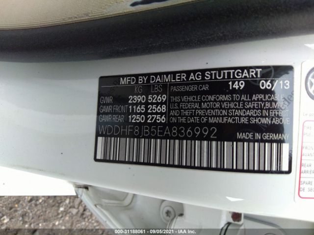 Photo 8 VIN: WDDHF8JB5EA836992 - MERCEDES-BENZ E-CLASS 