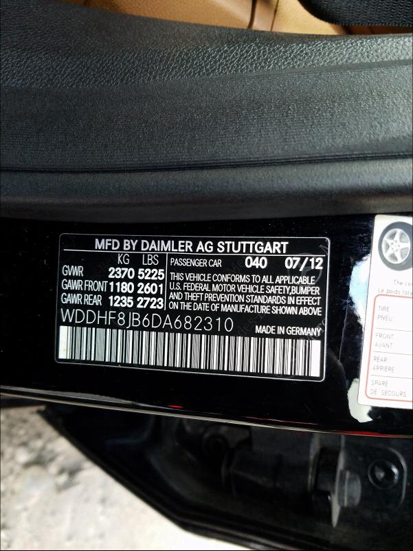 Photo 9 VIN: WDDHF8JB6DA682310 - MERCEDES-BENZ E 350 4MAT 