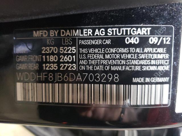 Photo 12 VIN: WDDHF8JB6DA703298 - MERCEDES-BENZ E 350 4MAT 