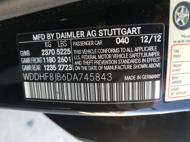 Photo 9 VIN: WDDHF8JB6DA745843 - MERCEDES-BENZ E 350 4MAT 