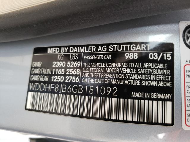 Photo 9 VIN: WDDHF8JB6GB181092 - MERCEDES-BENZ E 350 4MAT 