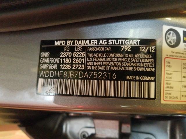 Photo 9 VIN: WDDHF8JB7DA752316 - MERCEDES-BENZ E 350 4MAT 