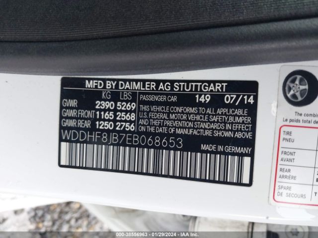 Photo 8 VIN: WDDHF8JB7EB068653 - MERCEDES-BENZ E 350 