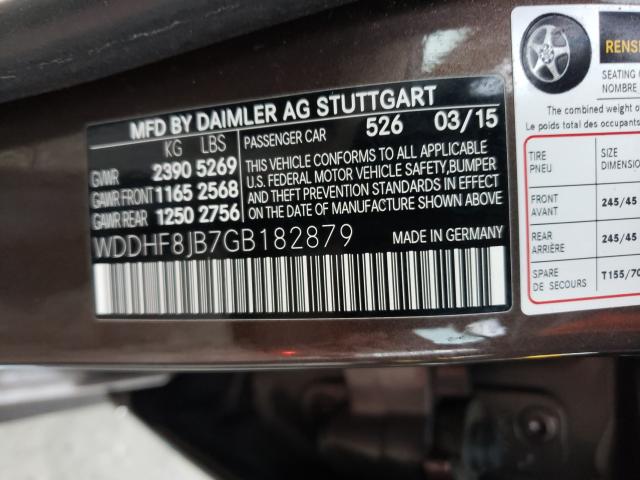 Photo 9 VIN: WDDHF8JB7GB182879 - MERCEDES-BENZ E 350 4MAT 