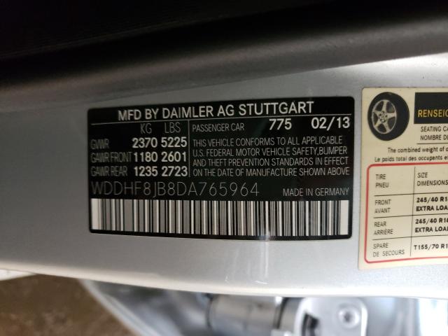 Photo 9 VIN: WDDHF8JB8DA765964 - MERCEDES-BENZ E 350 4MAT 