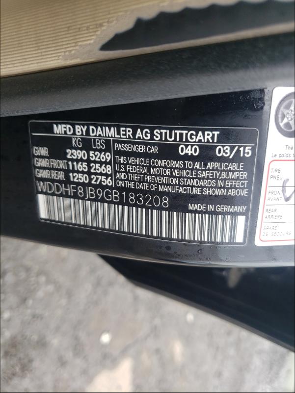 Photo 9 VIN: WDDHF8JB9GB183208 - MERCEDES-BENZ E 350 4MAT 