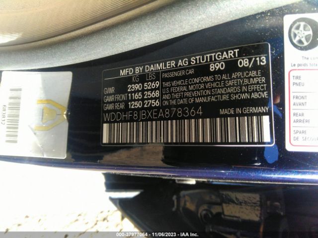 Photo 8 VIN: WDDHF8JBXEA878364 - MERCEDES-BENZ E 350 