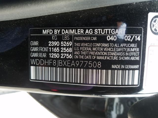 Photo 9 VIN: WDDHF8JBXEA977508 - MERCEDES-BENZ E 350 4MAT 