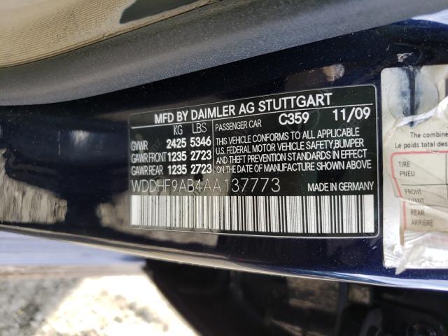 Photo 9 VIN: WDDHF9AB4AA137773 - MERCEDES-BENZ E 550 4MAT 