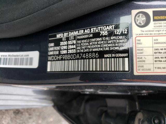 Photo 11 VIN: WDDHF9BB0DA748886 - MERCEDES-BENZ E 550 4MAT 