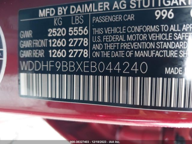 Photo 8 VIN: WDDHF9BBXEB044240 - MERCEDES-BENZ E 550 