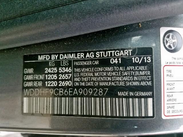 Photo 9 VIN: WDDHF9CB6EA909287 - MERCEDES-BENZ E 63 AMG 