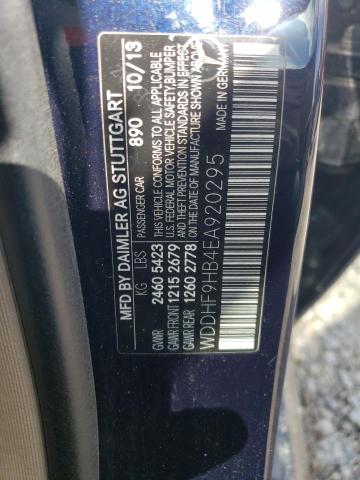 Photo 11 VIN: WDDHF9HB4EA920295 - MERCEDES-BENZ E 250 BLUE 