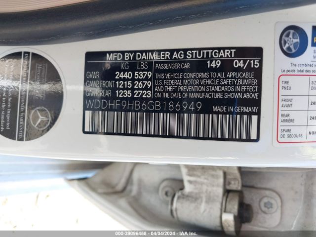 Photo 8 VIN: WDDHF9HB6GB186949 - MERCEDES-BENZ E 250 BLUETEC 