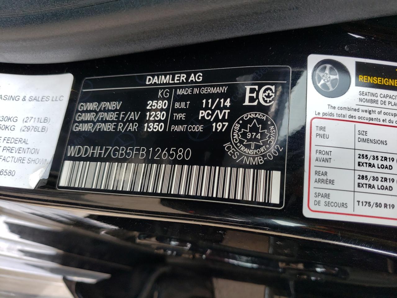 Photo 11 VIN: WDDHH7GB5FB126580 - MERCEDES-BENZ E-KLASSE 