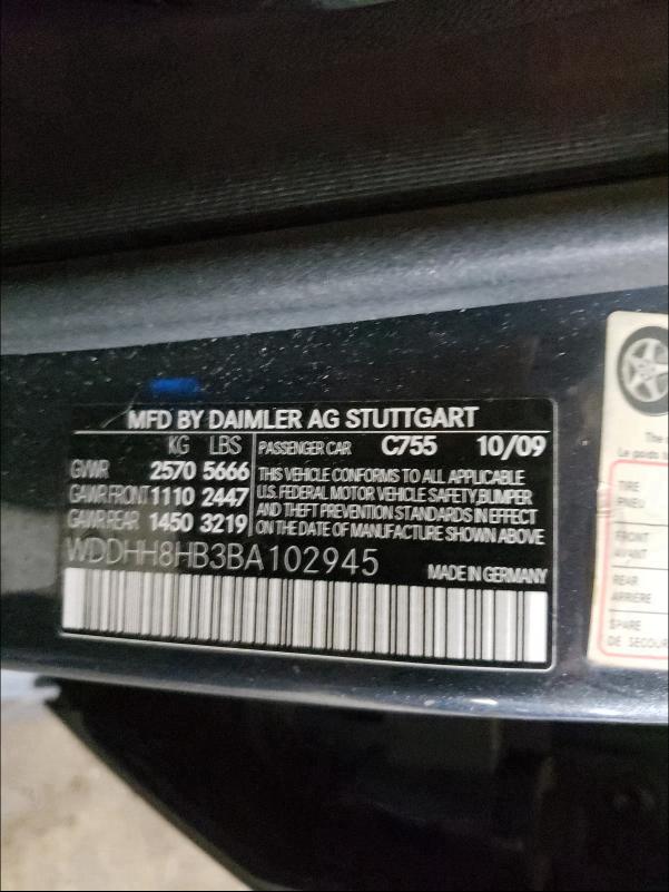 Photo 9 VIN: WDDHH8HB3BA102945 - MERCEDES-BENZ E 350 4MAT 