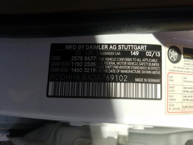 Photo 9 VIN: WDDHH8JB4DA769102 - MERCEDES-BENZ E 350 4MAT 