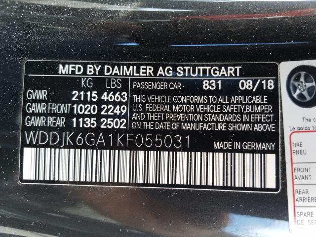 Photo 9 VIN: WDDJK6GA1KF055031 - MERCEDES-BENZ SL 450 