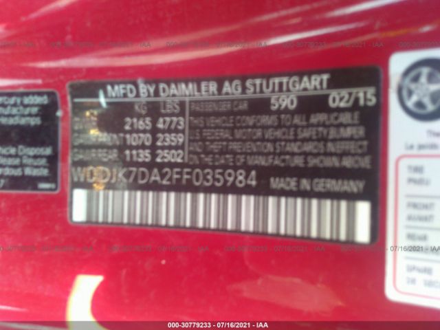 Photo 8 VIN: WDDJK7DA2FF035984 - MERCEDES-BENZ SL-CLASS 