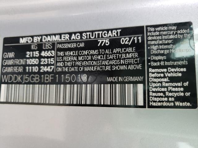 Photo 9 VIN: WDDKJ5GB1BF115013 - MERCEDES-BENZ E 350 