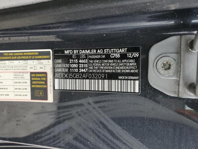 Photo 9 VIN: WDDKJ5GB2AF032091 - MERCEDES-BENZ E 350 