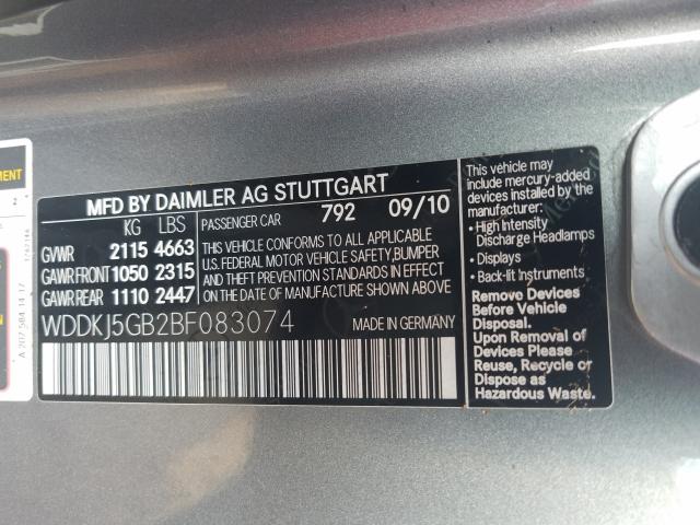 Photo 9 VIN: WDDKJ5GB2BF083074 - MERCEDES-BENZ E 350 