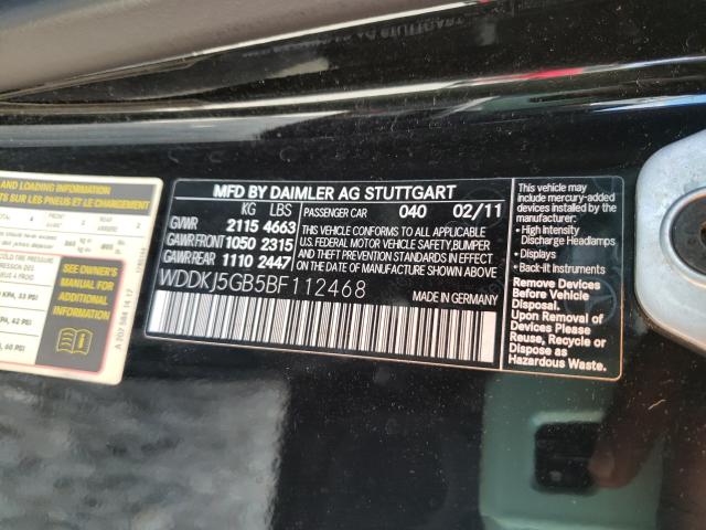 Photo 9 VIN: WDDKJ5GB5BF112468 - MERCEDES-BENZ E 350 