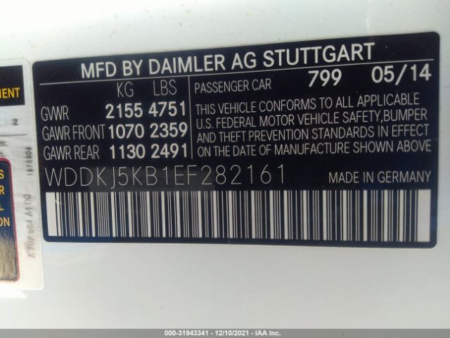 Photo 8 VIN: WDDKJ5KB1EF282161 - MERCEDES-BENZ E-CLASS 