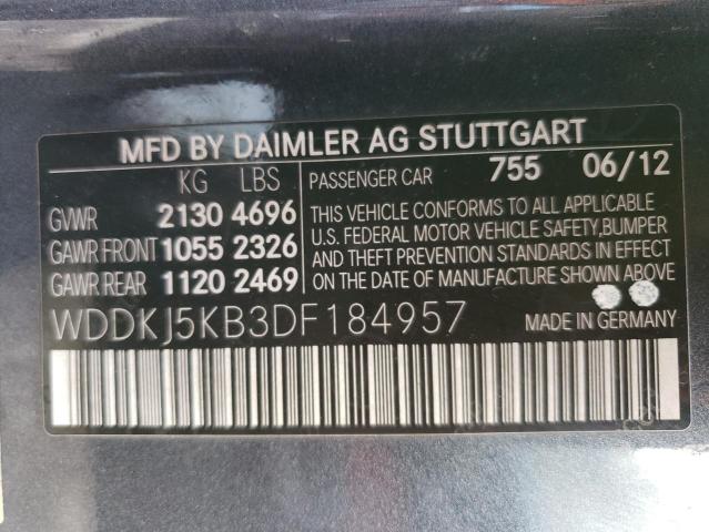 Photo 11 VIN: WDDKJ5KB3DF184957 - MERCEDES-BENZ E 350 