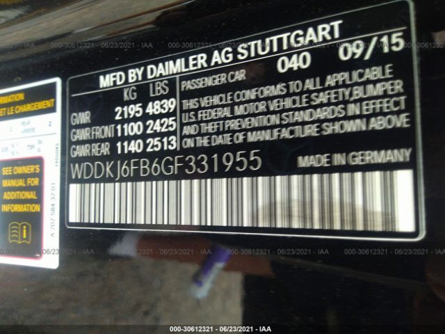 Photo 8 VIN: WDDKJ6FB6GF331955 - MERCEDES-BENZ E-CLASS 