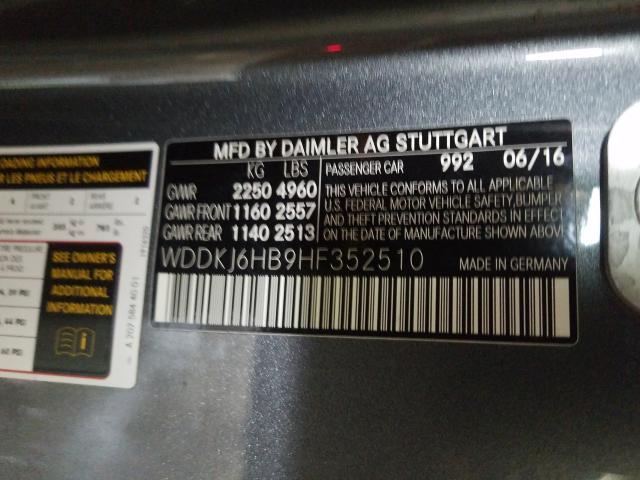 Photo 9 VIN: WDDKJ6HB9HF352510 - MERCEDES-BENZ E 400 4MAT 