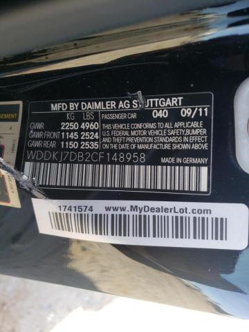 Photo 9 VIN: WDDKJ7DB2CF148958 - MERCEDES-BENZ E 550 