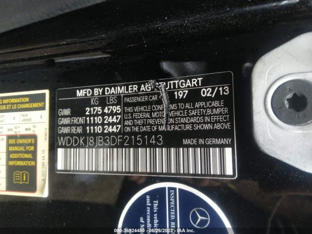 Photo 8 VIN: WDDKJ8JB3DF215143 - MERCEDES-BENZ E 350 