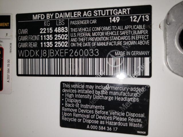 Photo 11 VIN: WDDKJ8JBXEF260033 - MERCEDES-BENZ E 350 4MAT 