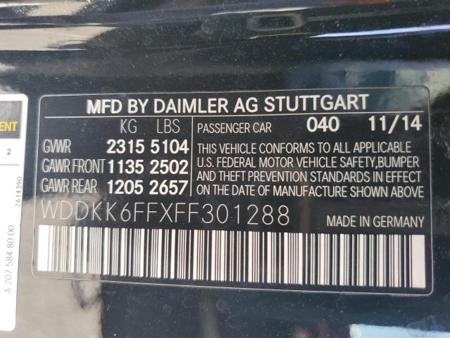 Photo 11 VIN: WDDKK6FFXFF301288 - MERCEDES-BENZ E-CLASS 