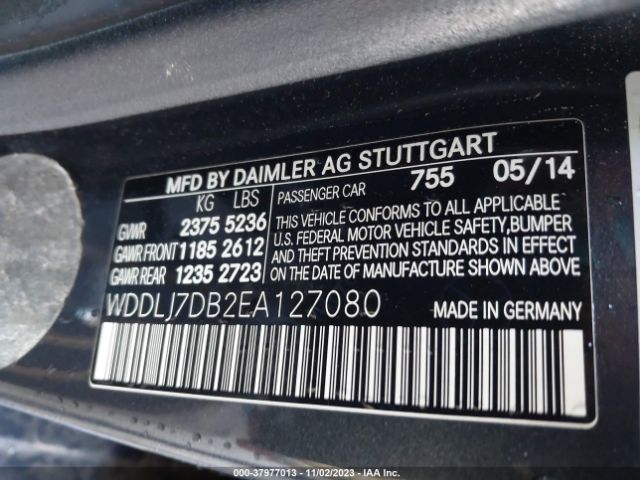 Photo 8 VIN: WDDLJ7DB2EA127080 - MERCEDES-BENZ CLS 550 