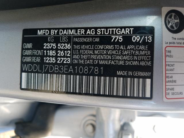 Photo 9 VIN: WDDLJ7DB3EA108781 - MERCEDES-BENZ CLS-CLASS 